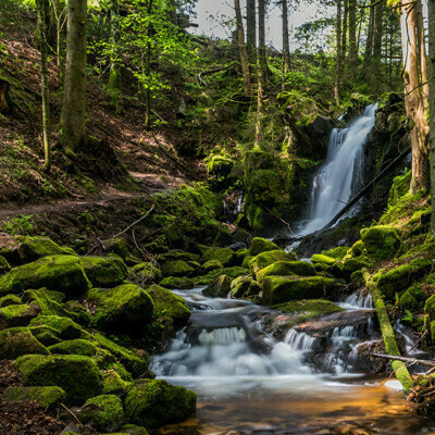 Windbergwasserfall in der vierten Etappe